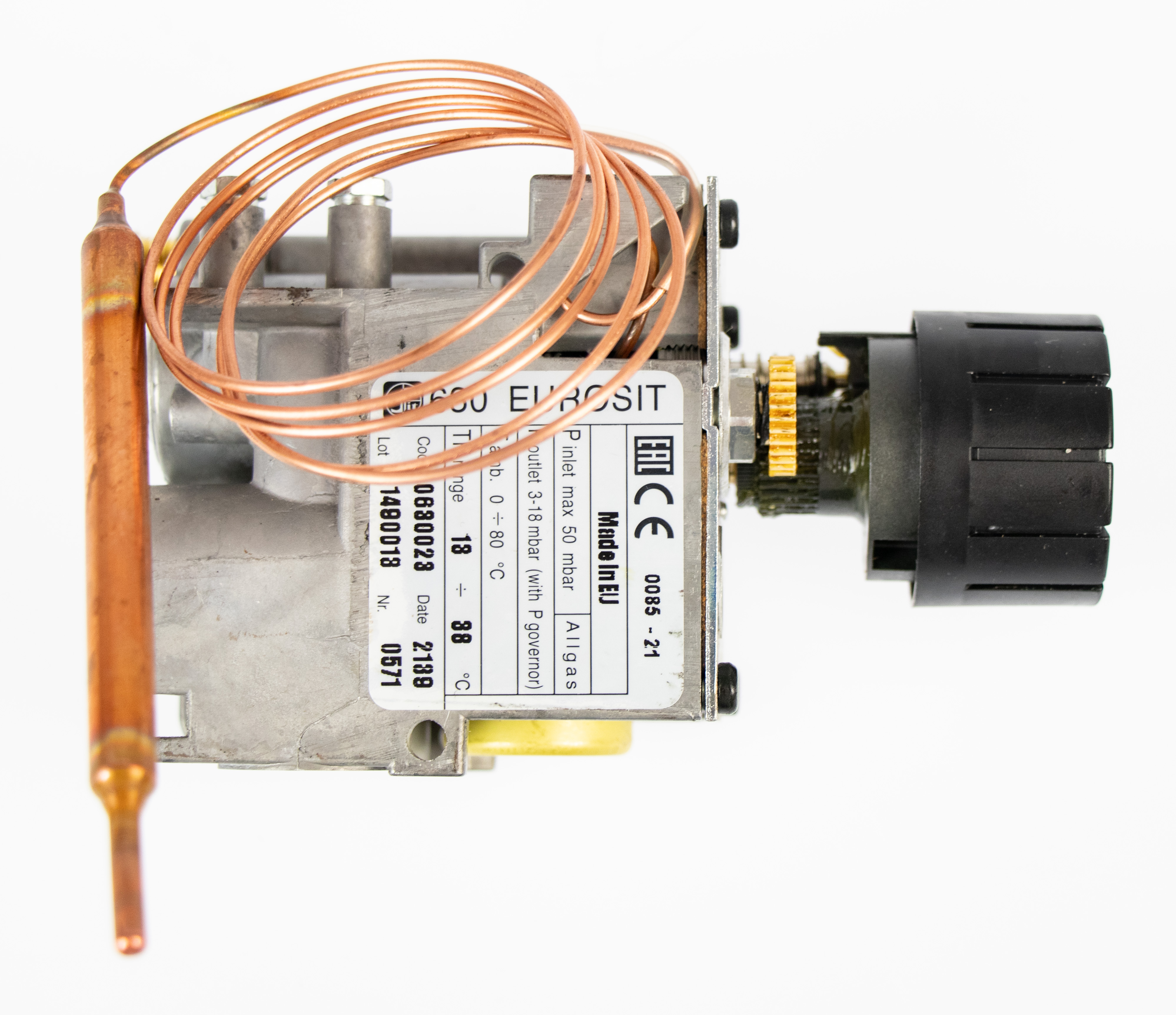 zawór gazowy do piecyka gazowego termostatyczny 13-38 C